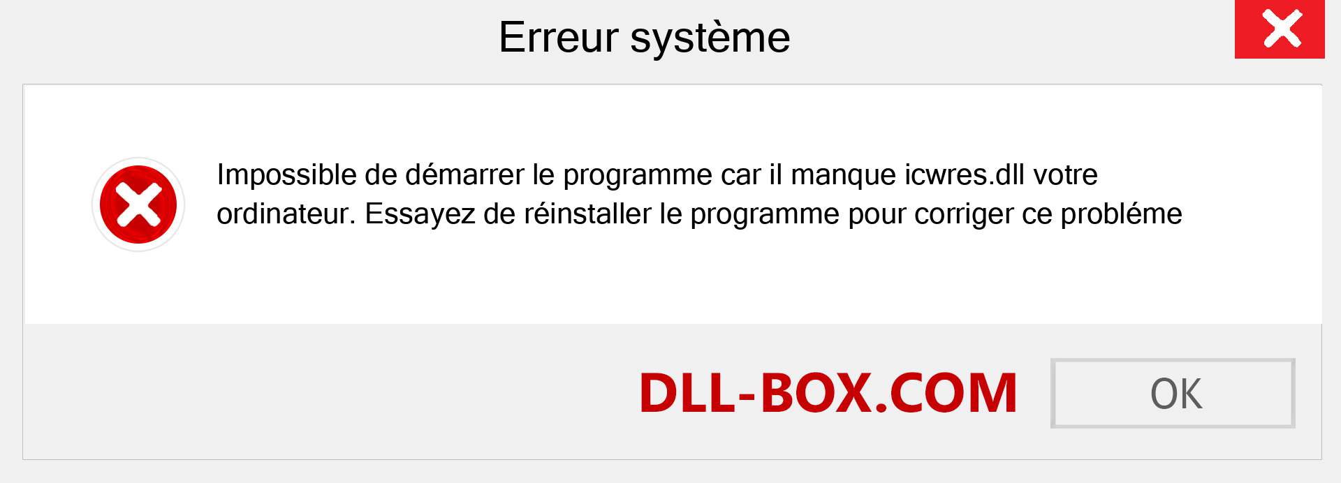 Le fichier icwres.dll est manquant ?. Télécharger pour Windows 7, 8, 10 - Correction de l'erreur manquante icwres dll sur Windows, photos, images